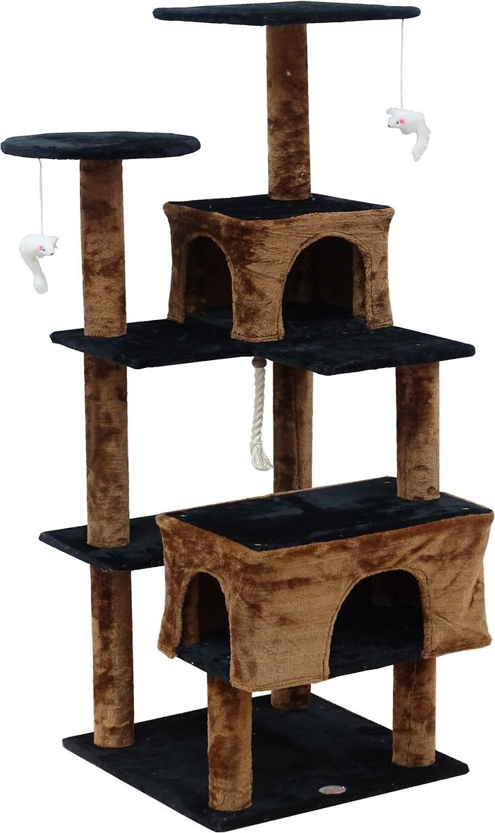 Go Pet Club 61-in Faux Fur Cat Tree & Condo