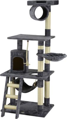 Show full view: Go Pet Club 62-in Faux Fur Cat Tree & Condo, Gray slide 5 of 9