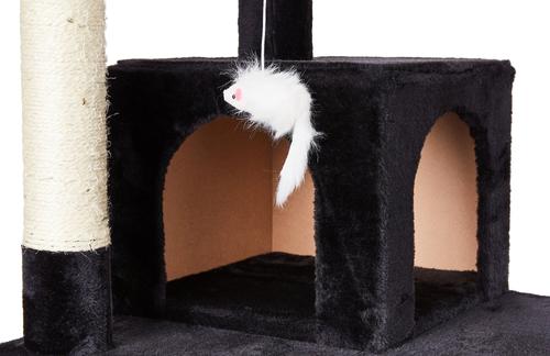 Show full view: Go Pet Club 72-in Faux Fur Cat Tree & Condo, Black slide 5 of 10
