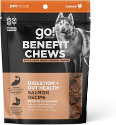 Go! Solutions Benefit Chews Digestion + Gut Health Benefit Salmon Recipe Soft & Chewy Dog Treats, 6-oz bag