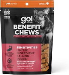 Go! Solutions Benefit Chews Sensitivities Benefit Limited Ingredient Salmon Recipe Soft & Chewy Dog Treats, 6-oz bag