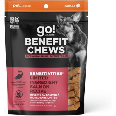 Go! Solutions Go! Solutions Benefit Chews Sensitivities Benefit Limited Ingredient Salmon Recipe Soft & Chewy Dog Treats, 6-oz bag