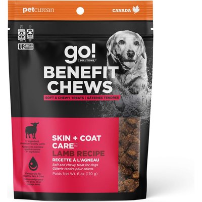 Go! Solutions Go! Solutions Benefit Chews Skin + Coat Care Benefit Lamb Recipe Soft & Chewy Dog Treats, 6-oz bag