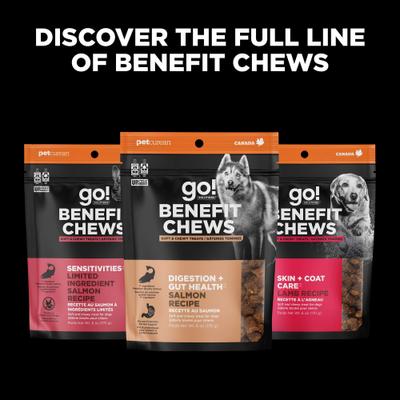 Show full view: Go! Solutions Benefit Chews Weight Management + Joint Care Benefit Chews Chicken Recipe Soft & Chewy Dog Treats, 6-oz bag slide 9 of 11