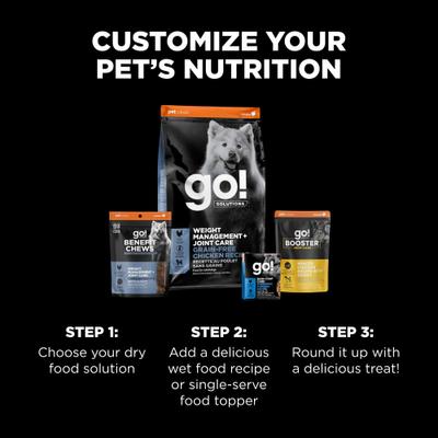 Show full view: Go! Solutions Benefit Chews Weight Management + Joint Care Benefit Chews Chicken Recipe Soft & Chewy Dog Treats, 6-oz bag slide 8 of 11