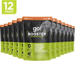 Go! Solutions Booster Immune Health Minced Chicken with Gravy Wet Dog Food, 2.8-oz pouch, 12 count