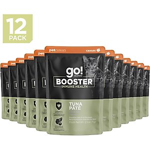 Go! Solutions Booster Immune Health Tuna Pate Wet Cat Food, 2.5-oz pouch, 12 count
