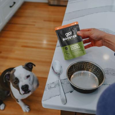 Show full view: Go! Solutions Booster Joint Care Chicken, Salmon & Duck Pate Wet Dog Food, 2.8-oz pouch, 12 count slide 8 of 10