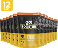 Go! Solutions Booster Joint Care Minced Chicken with Gravy Wet Dog Food, 2.8-oz pouch, 12 count