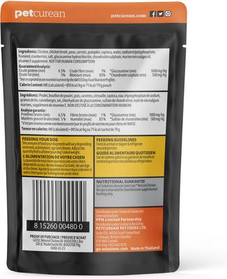 Show full view: Go! Solutions Booster Joint Care Minced Chicken with Gravy Wet Dog Food, 2.8-oz pouch, 12 count slide 3 of 10