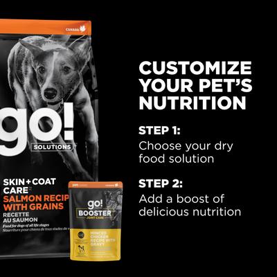 Show full view: Go! Solutions Booster Joint Care Minced Chicken with Gravy Wet Dog Food, 2.8-oz pouch, 12 count slide 7 of 10