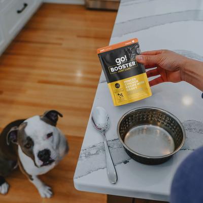 Show full view: Go! Solutions Booster Joint Care Minced Chicken with Gravy Wet Dog Food, 2.8-oz pouch, 12 count slide 8 of 10