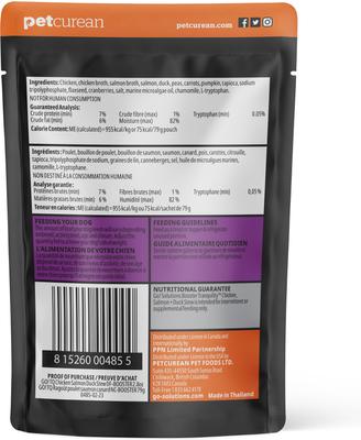 Show full view: Go! Solutions Booster Tranquility Chicken, Salmon & Duck Stew Wet Dog Food, 2.8-oz pouch, 12 count slide 3 of 10