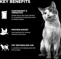 Go! Solutions Booster Weight Management Minced Chicken & Tuna with Gravy Wet Cat Food, 2.5-oz pouch, 12 count slide 2 of 8