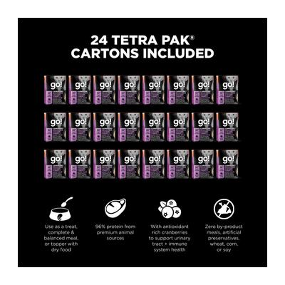 Show full view: Go! Solutions Carnivore Grain-Free Chicken, Turkey + Duck Pate Cat Food, 6.4-oz, case of 24 slide 5 of 11