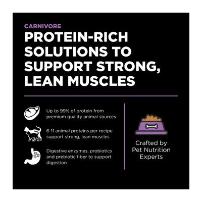 Show full view: Go! Solutions Carnivore Grain-Free Chicken, Turkey + Duck Recipe Dry Cat Food, 16-lb bag slide 3 of 11