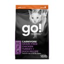 Go! Solutions Carnivore Grain-Free Chicken, Turkey + Duck Recipe Dry Cat Food, 16-lb bag