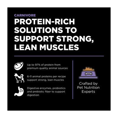 Show full view: Go! Solutions Carnivore Grain-Free Chicken, Turkey + Duck Senior Recipe Dry Dog Food, 22-lb bag slide 3 of 12