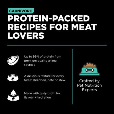 Show full view: Go! Solutions Carnivore Grain-Free Chicken, Turkey & Duck Stew Dog Food, 12.5-oz, case of 12 slide 7 of 12