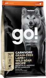 Go! Solutions Carnivore Grain-Free Lamb + Wild Boar Recipe Dry Dog Food, 12-lb bag