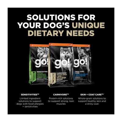 Show full view: Go! Solutions Carnivore Grain-Free Lamb + Wild Boar Recipe Dry Dog Food, 22-lb bag slide 7 of 12