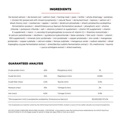 Show full view: Go! Solutions Carnivore Grain-Free Salmon + Cod Recipe Dry Cat Food, 16-lb bag slide 5 of 10