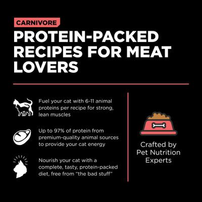 Show full view: Go! Solutions Carnivore Grain-Free Salmon + Cod Recipe Dry Cat Food, 3-lb bag slide 3 of 10