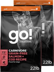 Go! Solutions Carnivore Grain-Free Salmon + Cod Recipe Dry Dog Food, 44-lb bundle