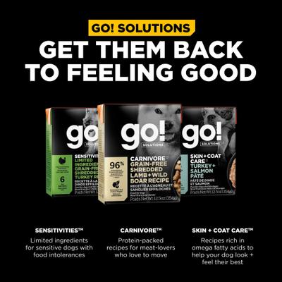 Show full view: Go! Solutions Carnivore Grain-Free Shredded Lamb & Wild Boar Recipe Dog Food, 12.5-oz, case of 12 slide 9 of 12