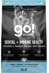 Go! Solutions Dental + Immune Health Chicken + Salmon Recipe with Grains Dry Dog Food, 9-lb bag