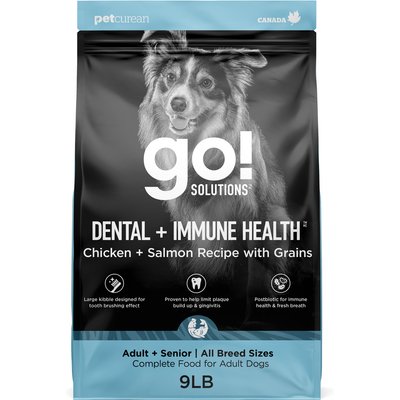 Go! Solutions Go! Solutions Dental + Immune Health Chicken + Salmon Recipe with Grains Dry Dog Food, 9-lb bag