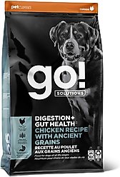 Go! Solutions Digestion + Gut Health Adult Chicken Recipe with Ancient Grains Dry Dog Food, 12-lb bag