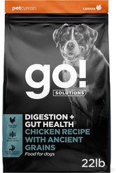 Go! Solutions Digestion + Gut Health Adult Chicken Recipe with Ancient Grains Dry Dog Food, 22-lb bag