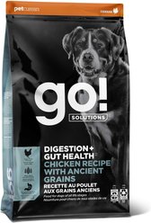 Go! Solutions Digestion + Gut Health Adult Chicken Recipe with Ancient Grains Dry Dog Food, 3.5-lb bag