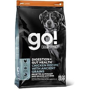 Go! Solutions Digestion + Gut Health Adult Chicken Recipe with Ancient Grains Dry Dog Food, 3.5-lb bag