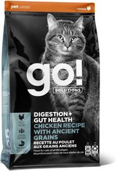 Go! Solutions Digestion + Gut Health Chicken Recipe with Ancient Grains Dry Cat Food, 12-lb bag