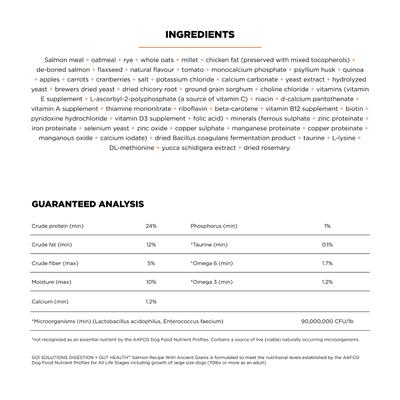 Show full view: Go! Solutions Digestion + Gut Health Salmon Recipe with Ancient Grains for Dogs, 12-lb bag slide 5 of 12