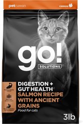 Go! Solutions Digestive + Gut Health Salmon Recipe with Ancient Grains for Cats, 3-lb bag