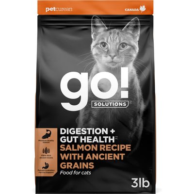 Go! Solutions Go! Solutions Digestive + Gut Health Salmon Recipe with Ancient Grains for Cats, 3-lb bag