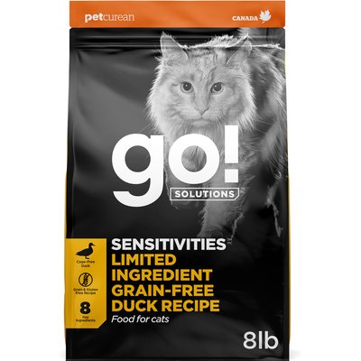 Go! Solutions Go! Solutions Sensitivities Limited Ingredient Duck Grain-Free Dry Cat Food, 8-lb bag