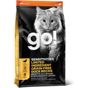 Go! Solutions Sensitivities Limited Ingredient Duck Grain-Free Dry Cat Food, 8-lb bag