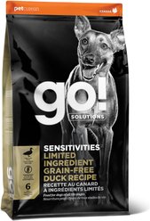 Go! Solutions Sensitivities Limited Ingredient Duck Grain-Free Dry Dog Food, 3.5-lb bag