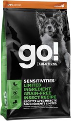 Go! Solutions Sensitivities Limited Ingredient Grain-Free Insect Recipe Dry Dog Food, 22-lb bag