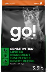 Go! Solutions Sensitivities Limited Ingredient Grain-Free Insect Recipe Dry Dog Food, 3.5-lb bag