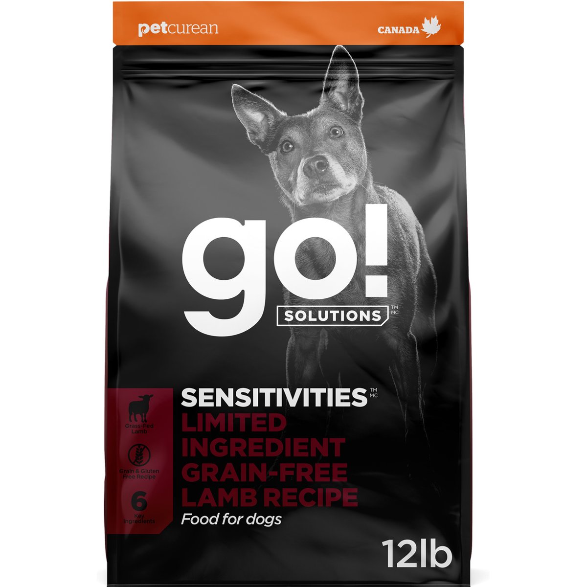 Go! Solutions Sensitivities Limited Ingredient Lamb Grain-Free Dry Dog Food, 12-lb bag