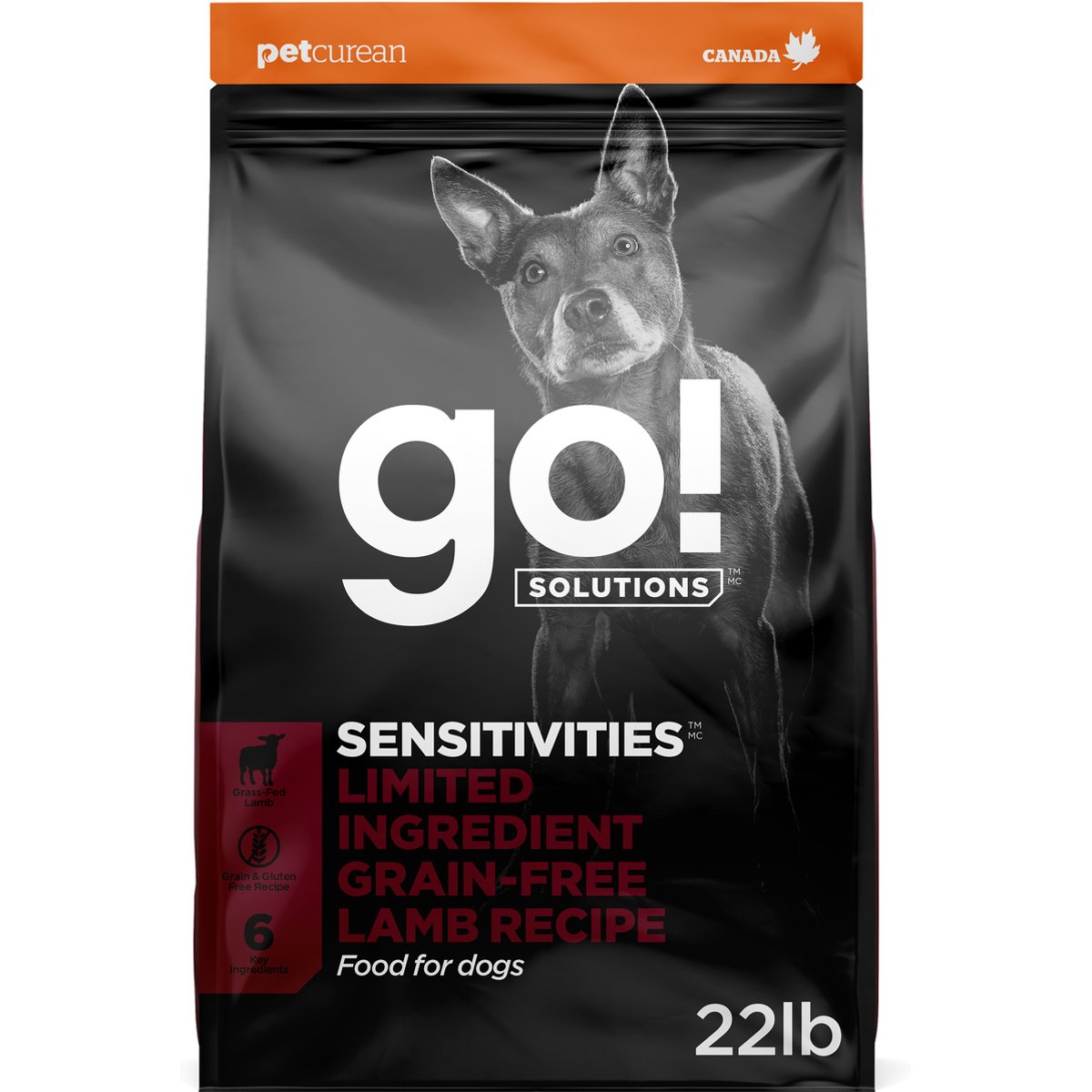 Go! Solutions Sensitivities Limited Ingredient Lamb Grain-Free Dry Dog Food, 22-lb bag