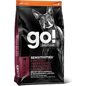 Go! Solutions Sensitivities Limited Ingredient Lamb Grain-Free Dry Dog Food, 3.5-lb bag