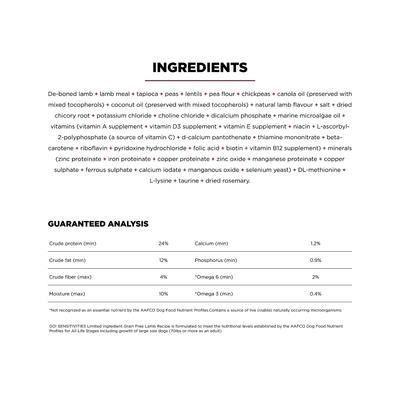 Show full view: Go! Solutions Sensitivities Limited Ingredient Lamb Grain-Free Dry Dog Food, 3.5-lb bag slide 5 of 11
