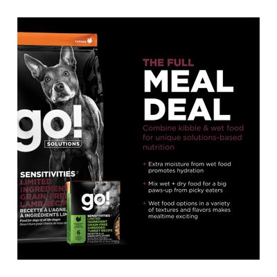Show full view: Go! Solutions Sensitivities Limited Ingredient Lamb Grain-Free Dry Dog Food, 3.5-lb bag slide 8 of 11