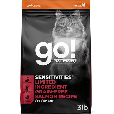 Go! Solutions Go! Solutions Sensitivities Limited Ingredient Salmon Recipe Grain-Free Dry Cat Food, 3-lb bag
